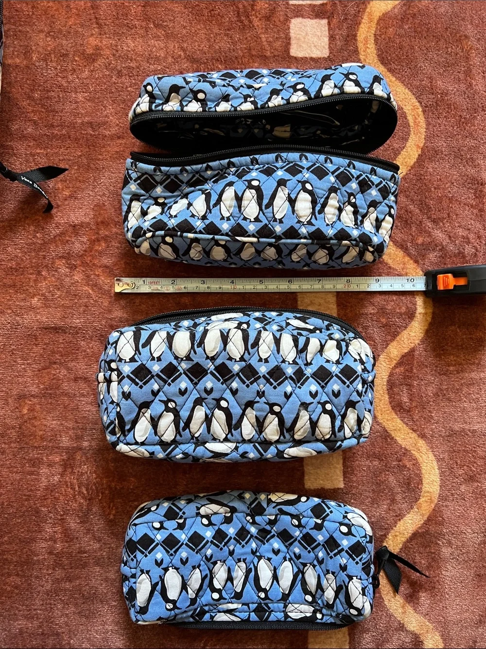 Vera Bradley Penguin Clear Tote with Matching Cosmetic Bags